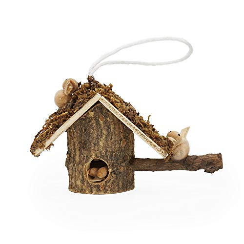 Odoria 112 Miniature Wood Hanging Birdhouse Dollhouse Fairy Garden Accessories