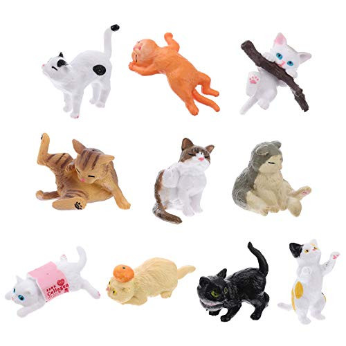 YARDWE 10pcs Miniature Cat Figurines Mini Resin Cat Decoration Animal Figures Bonsai Micro Landscape Decoration Cake Toppers for Fairy Garden Dollhouse Decoration YARDWE 10pcs Miniature Cat Figurines Mini Resin Cat Decoration Animal Figures Bonsai Micro Landscape Decoration Cake Toppers for Fairy Garden Dollhouse Decoration