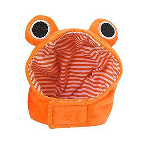 Pet Dog Hat with Rabbit Ears or Frog or Panda for Pet Cat Party Costume Accessory Headwear  Orange S