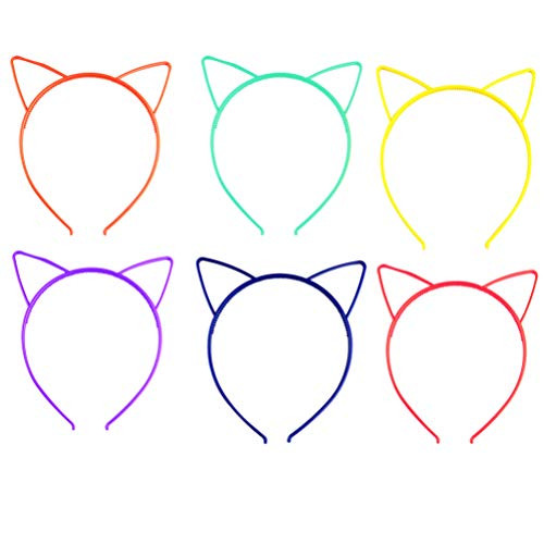 Beaupretty 24pcs Rabbit Headband Ears Hair Band Hair Hoops for Girls Cat Ear Headwear Colorful Headband Animal Hair Hoop Hair Accessory for Kids Easter Party supplies
