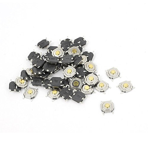 IIVVERR 100 Pcs 5mmx5mmx1.5mm 4 Pins SMD Momentary Tact Tactile Micro Switches  100 Pcs 5mmx5mmx1.5mm 4 Pines SMD Momentary Tact Tactile Micro Switches