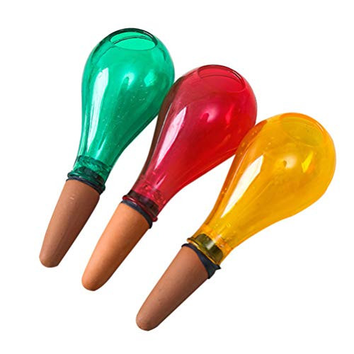 YARNOW 3pcs Self Watering Spikes Plant Watering Globes Automatic Plant Waterer System Irrigation Drippers for Bottles Vacation Drip Irrigation Watering Gardens  Random Color
