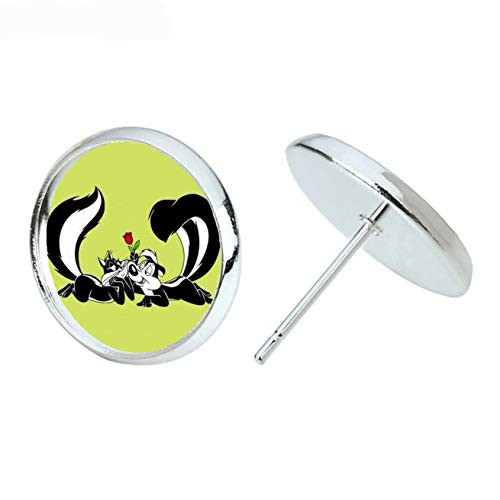 Pepe Le Pew  Silver Stud Earrings