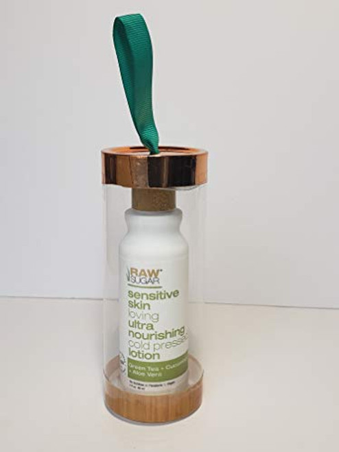 Raw Sugar Body Lotion Ornament Green Tea plus Cucumber plus Aloe - 3 fl oz pack of 1 Raw Sugar Body Lotion Ornament Green Tea plus Cucumber plus Aloe - 3 fl oz pack of 1