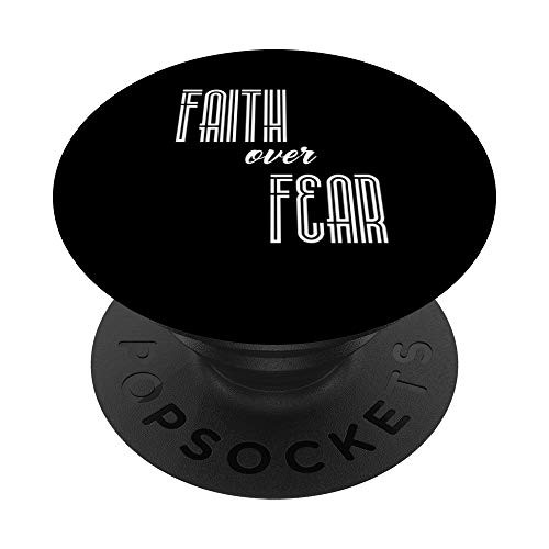 Faith Over Fear - Christian Lord Jesus Bible Verse - Lines PopSockets Grip and Stand for Phones and Tablets