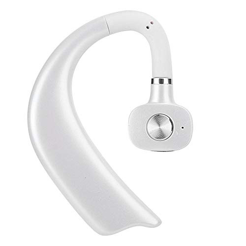 AMONIDA Ear Hooks Headset Waterproof Wireless Headphones Bluetooth in-Ear Earphones Stereo Monaural  White
