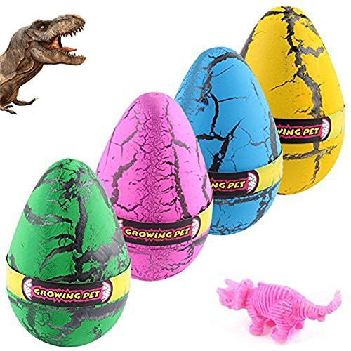 YKL WORLD Hatching Growing Dinosaur Toys Magic 4 Pack Large Size Grow Dinosaurs Egg that Hatch in Water Easter Dino Eggs Party Favor Gifts for Kids YKL WORLD Hatching Growing Dinosaur Toys Magic 4 Pack Large Size Grow Dinosaurs Egg that Hatch in Water Easter Dino Eggs Party Favor Gifts for Kids