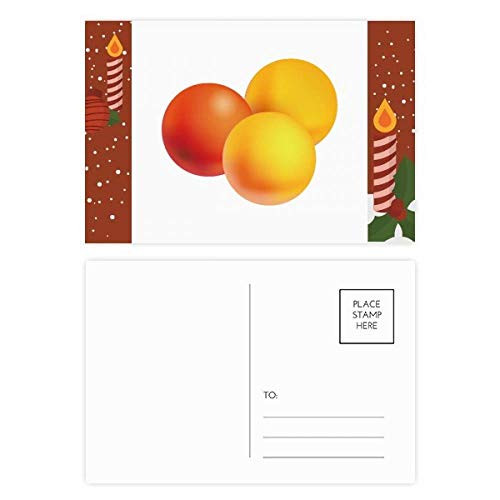 Orange Pill Health Care Products Pattern Christmas Candle Greeting Postcard Congrats Mailing Card