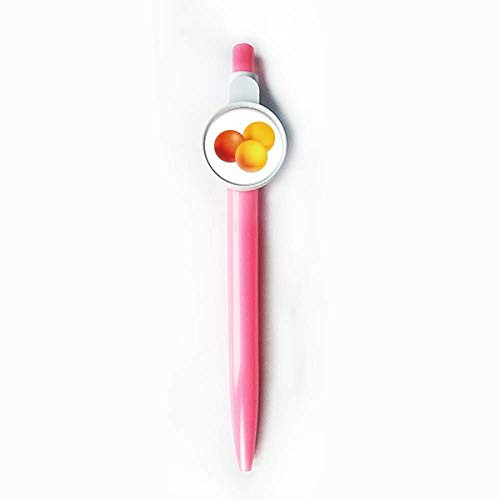 Orange Pill Health Care Products Pattern Rollerball Tip Blue Retractable Pen Write Stationery