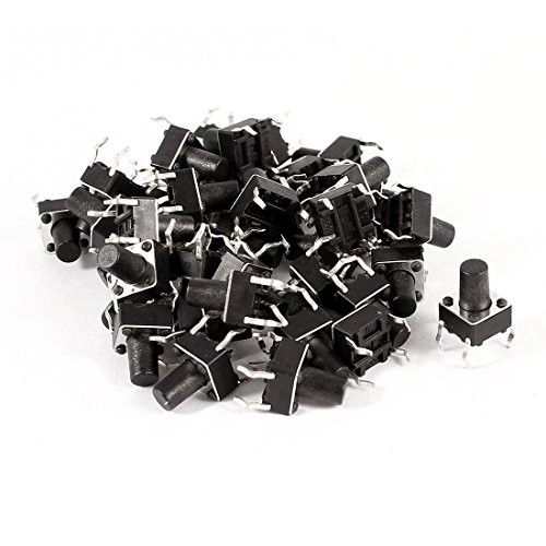 uxcell 40 Pcs 6x6x8.5mm PCB Tactile Tact Push Button Micro Momentary Switch