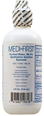 Medique Medi-First Eye Wash Sterile Irrigating Solution 4 Oz Bottle - MS55740  2 Bottles
