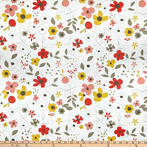 Riley Blake On The Bright Side Main Cream Quilt Fabric By The Yard
