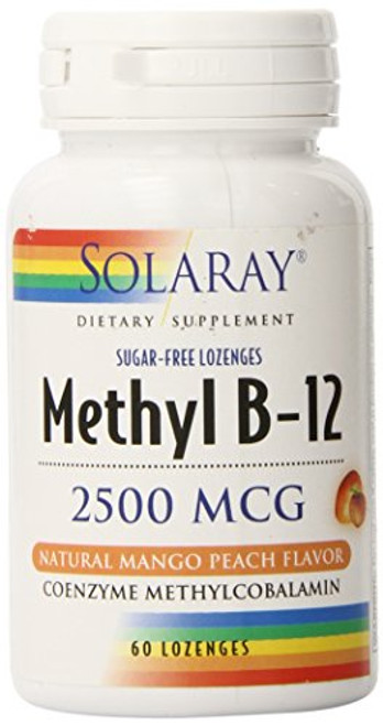 Solaray B 12 Methyl Lozenge Supplement 2500mcg   60 Count