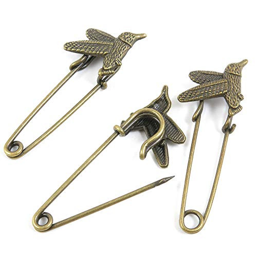 10 PCS Metal Antique Bronze Color Jewelry Making Supplies Charms Beading Crafting Wholesale 77053 Hummingbird Safety Pins Brooch 10 PCS Metal Antique Bronze Color Jewelry Making Supplies Charms Beading Crafting Wholesale 77053 Hummingbird Safety Pins Brooch