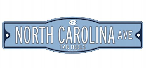 WinCraft North Carolina Tar Heels 4 inch x 17 inch Plastic Street Sign NCAA WinCraft North Carolina Tar Heels 4 inch x 17 inch Plastic Street Sign NCAA