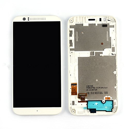 White LCD Display Touch+Screen digitizer Assembly with Frame for HTC Desire 510