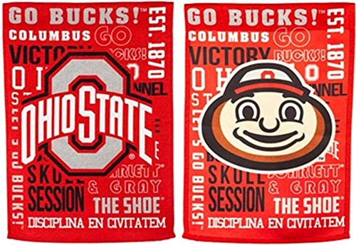Rico Industries Inc. Ohio State Buckeyes Fan Rules Premium 2-Sided Garden Flag Outdoor House Banner University