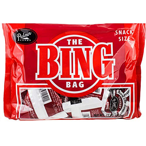 Palmers Twin Bing Candy Bar Snack Size Bag -  1-Pack  - Chocolate Covered Cherry Nougat Candy Bars
