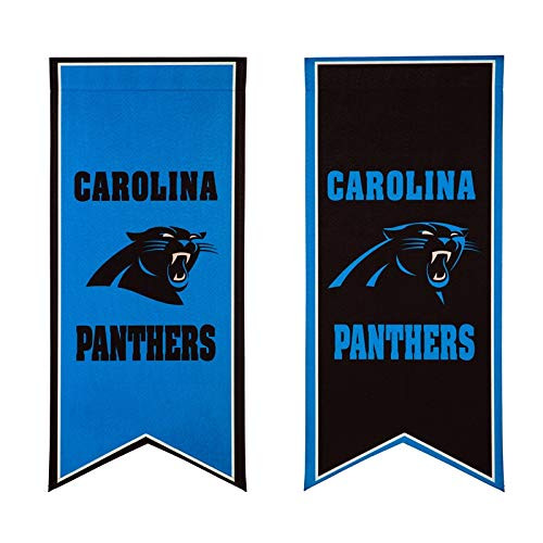 Team Sports America Carolina Panthers Flag Banner Double Sides 12.5 x 28 Inches