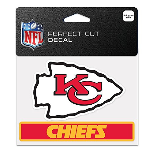 NFL Kansas City Chiefs WCR47953014 Perfect Cut Color Decal 4.5 inch x 5.75 inch