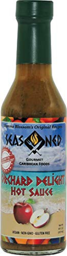ORCHARD DELIGHT HOT SAUCE ALL NATURAL PRESERVATIVE FREE BBQ SAUCE MARINADE SPICY  and  SWEET SAUCE GOURMET FLAVOR TRADITIONAL RECIPE HAND CRAFTED SMALL BATCH