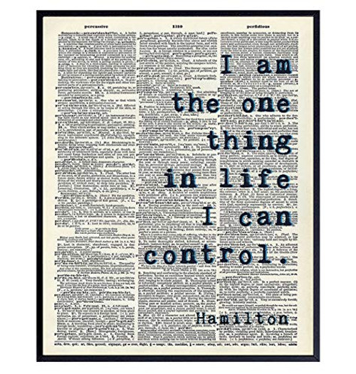 Alexander Hamilton Inspirational Quote Wall Art Decor Poster -8x10 Motivational Home Decoration for Bedroom Office - Gift for Lin Manuel Miranda Broadway Musical Play Lyrics Entrepreneur