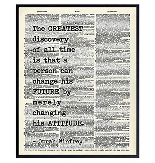 Oprah Winfrey Inspirational Positive Quotes Wall Decor - Encouragement Gift for Women - Home Room or Office Wall Art Decoration - 8x10 Motivational Poster Print - UNFRAMED