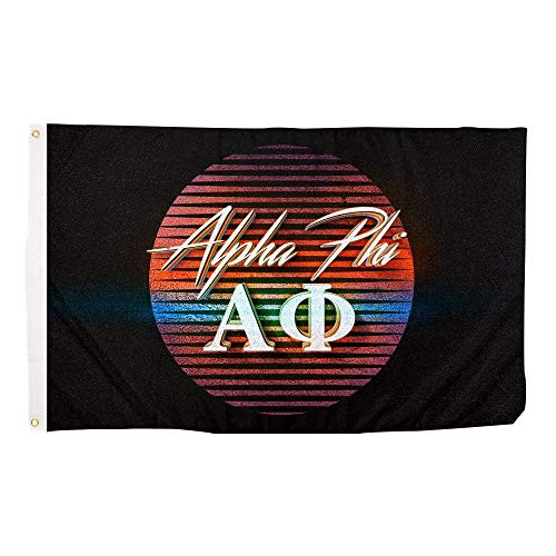 Alpha Phi 80s Letter Sorority Flag Banner 3 feet x 5 feet Sign Decor A Phi  Flag - 80 s