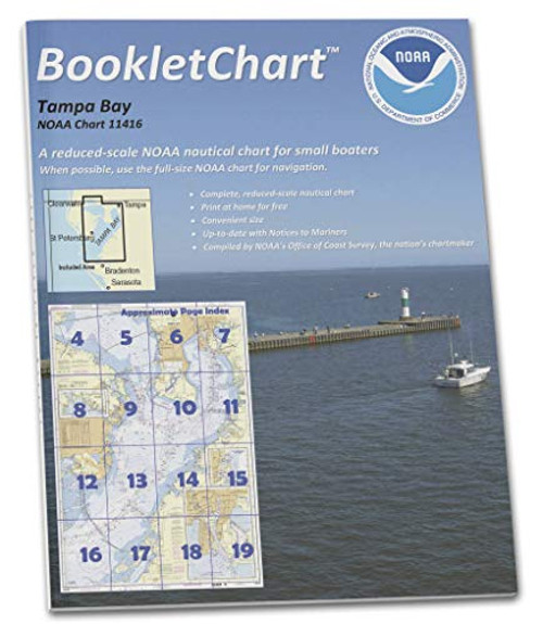 Paradise Cay Publications NOAA BookletChart 11416 Tampa BaySafety HarborSt. PetersburgTampa