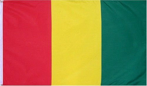 2x3 Guinea Country Flag 2x3 House Banner Brass Grommets PREMIUM Vivid Color and UV Fade BEST Garden Outdor Resistant Canvas Header and polyester material FLAG