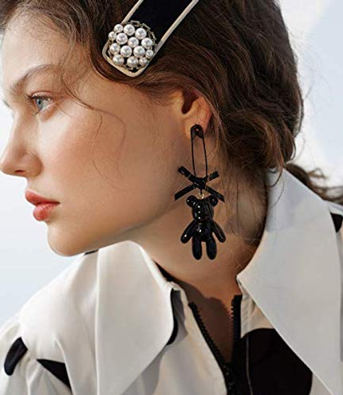 Denifery Safety Pin Cartilage Sterling Silver Hoop Earrings Panda Earrings Dangle Drop Hypoallergenic Stud Huggie Fashion Hoops Jewelry for Women and Girls  Black Denifery Safety Pin Cartilage Sterling Silver Hoop Earrings Panda Earrings Dangle Drop Hypoallergenic Stud Huggie Fashion Hoops Jewelry for Women and Girls  Black