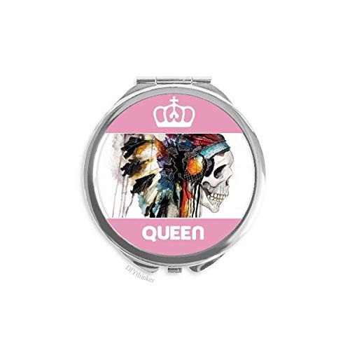 Indian Human Skeleton Flamen Mini Double-sided Portable Makeup Mirror Queen Indian Human Skeleton Flamen Mini Double-sided Portable Makeup Mirror Queen