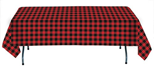 Buffalo Check Table cover (54" x 108", Paper, Water and Tear Resistant) Buffalo Plaid Party Collection by Havercamp