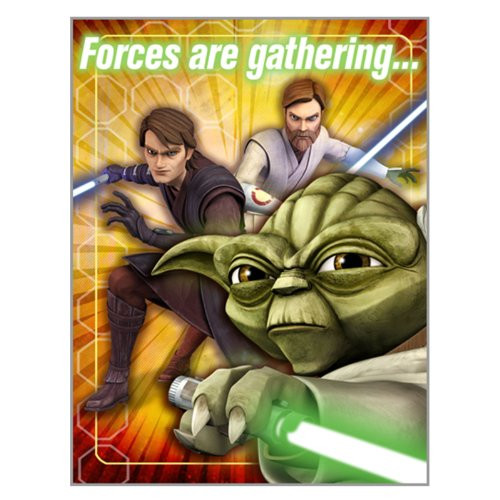 Star Wars: The Clone Wars Opposing Forces Invitations 8 Pack