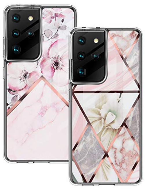 2 Pack S21 Ultra Case for Women Compatible with Samsung Galaxy S21 Ultra Case Clear Transparent Marble Flower Design S21 Ultra Case Silicone Bumper Protective Cover for Samsung S21 Ultra 5G 2 Pack S21 Ultra Case for Women Compatible with Samsung Galaxy S21 Ultra Case Clear Transparent Marble Flower Design S21 Ultra Case Silicone Bumper Protective Cover for Samsung S21 Ultra 5G
