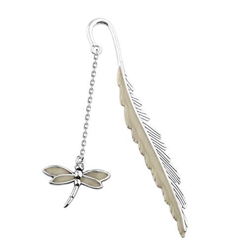 Gzrlyf Dragonfly Bookmark Glow in The Dark Bookmark Luminous Book Markers Metal Book Lover Gifts  Dragonfly Luminous Bookmark