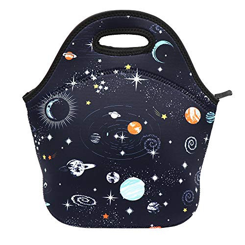 Neoprene Lunch Bag Insulated Lunch Box Tote for Women Men Adult Kids Teens Boys Teenage Girls  Space