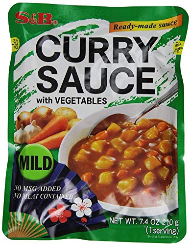 S and B Curry Sauce with Vegetables Mild 7.4-Ounce  Pack of 5