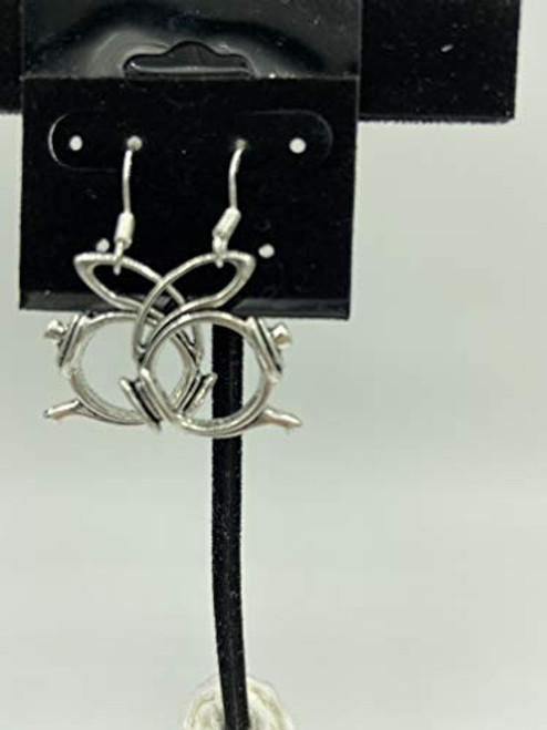 Silvertone Teapot Charm Dangle Earrings with Sterling Silver Hooks