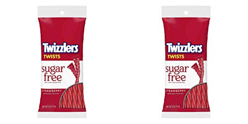 TWIZZLERS Sugar Free Strawberry Twists  5-Ounce Bag  - PACK OF 2