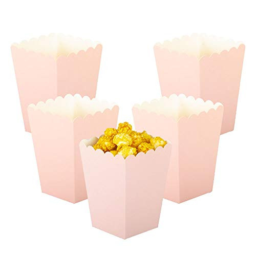 YESON Pink Popcorn Boxes Mini Paper Popcorn Box for PartyPack of 36