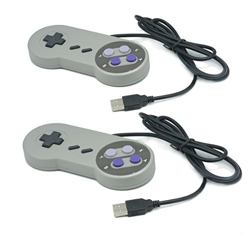 QUMOX 2x game SNES PC controller SFC GamePad for Windows PC USB Super famicom US