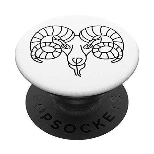 Aries Ram Line Drawing PopSockets PopGrip Swappable Grip for Phones and Tablets Aries Ram Line Drawing PopSockets PopGrip Swappable Grip for Phones and Tablets