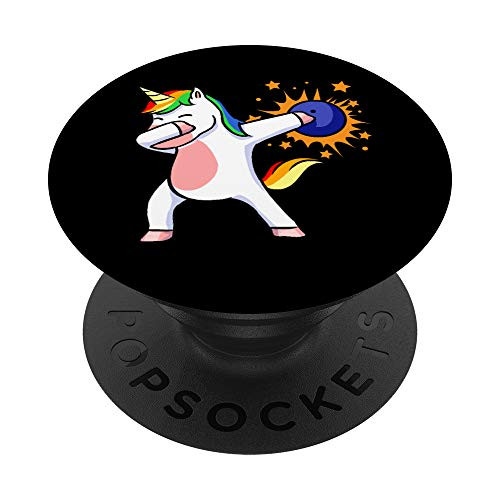 Dabbing Unicorn Bowling PopSockets PopGrip Swappable Grip for Phones and Tablets Dabbing Unicorn Bowling PopSockets PopGrip Swappable Grip for Phones and Tablets