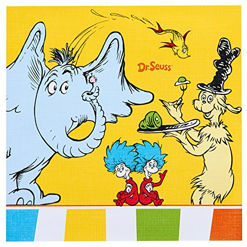 BirthdayExpress Dr Seuss Cat in the Hat Party Supplies - Lunch Napkins (20)