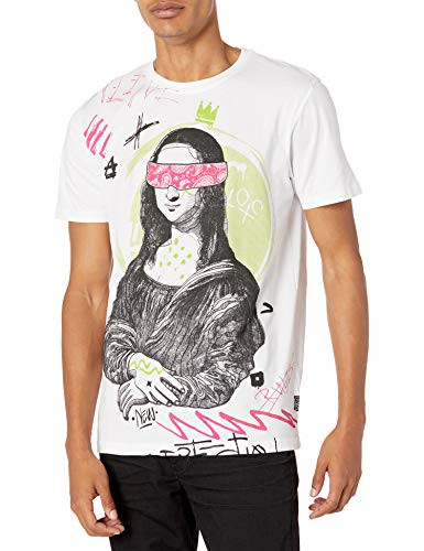 Southpole Mens Short Sleeve T-Shirt White Mona X-Large