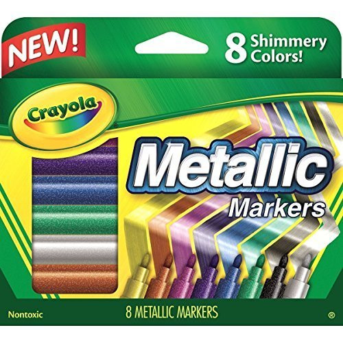 2 PACK Crayola Metallic Markers, 8 Count 2 PACK Crayola Metallic Markers, 8 Count