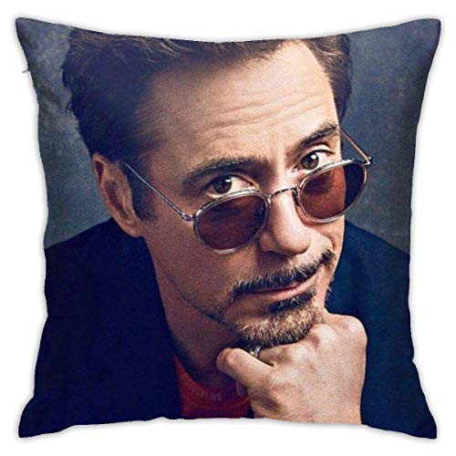 Junip Robert-John-Downey Pillow Case Fashion Square Pillowcase Decor Throw Pillow Cover 18in18in