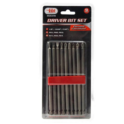 IIT 64370 6-Inch Power Driver Bit Set, 9-Piece