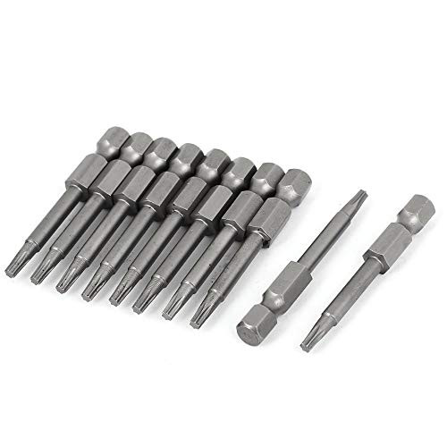 Utoolmart 1 4 inch Hexagon Shank T10 Magnetic Tip Torx Screwdriver Bits 10 Pcs